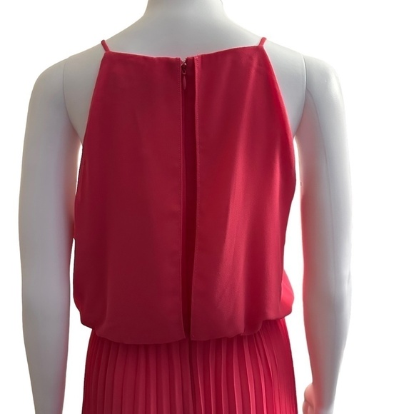 Sam Edelman Women's Size 2 Pleated Maxi Sleeveless Pretty Pink Chiffon Dress NEW - Picture 10 of 16